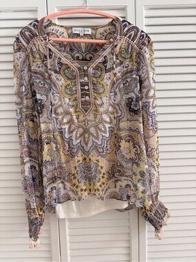 Hale Bob Paisley V-Neck Tunic (Camisole included) - NWOT